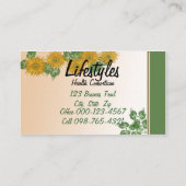 Digitale Blume und Leaf-Grenzen Visitenkarte (Rückseite)