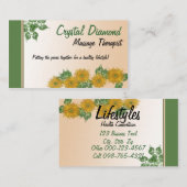 Digitale Blume und Leaf-Grenzen Visitenkarte (Vorne/Hinten)