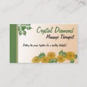 Digitale Blume und Leaf-Grenzen Visitenkarte (Vorderseite)