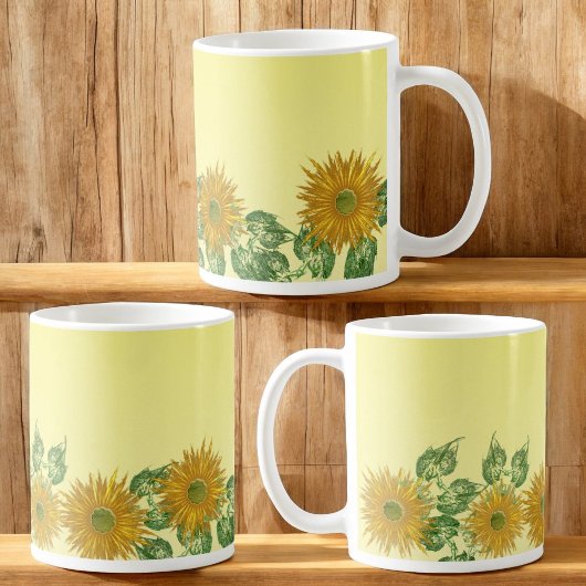 Digitale Blume und unterste Grenze Kaffeetasse
