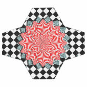 Digitale Blume von Kenneth Yoncich Fußball (Flach)