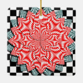 Digitale Blume von Kenneth Yoncich Keramikornament (Rückseite)
