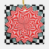 Digitale Blume von Kenneth Yoncich Keramikornament (Vorderseite)