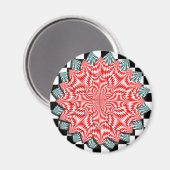 Digitale Blume von Kenneth Yoncich Magnet (Vorderseite/Rückseite)