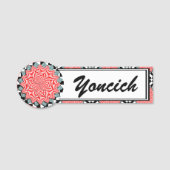 Digitale Blume von Kenneth Yoncich Namensschild (Vorderseite)