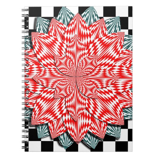 Digitale Blume von Kenneth Yoncich Notizblock (Vorderseite)