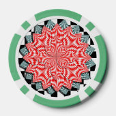 Digitale Blume von Kenneth Yoncich Pokerchips (Rückseite)
