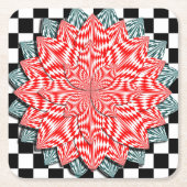 Digitale Blume von Kenneth Yoncich Rechteckiger Pappuntersetzer (Vorderseite)