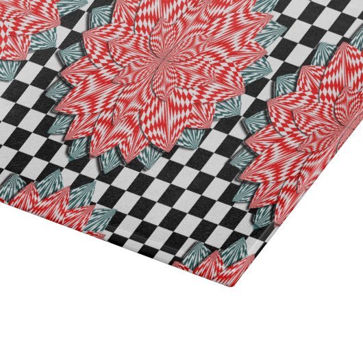 Digitale Blume von Kenneth Yoncich Schneidebrett (Ecke)