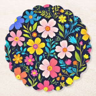 Digitale Blumenmalerei Blumen Muster-38875 Untersetzer