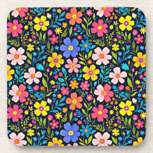 Digitale Blumenmalerei Blumen Muster Getränkeuntersetzer