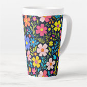 Digitale Blumenmalerei Blumenmuster Milchtasse (Rechte Ecke)