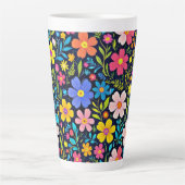 Digitale Blumenmalerei Blumenmuster Milchtasse (Vorderseite)
