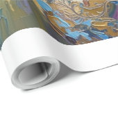 Digitale Blumenzusammensetzung Geschenkpapier (Rolleneckpunkt)