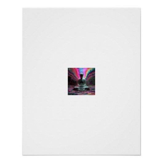 Digitale Buddha-Meditationsmatrix Poster (Vorderseite)