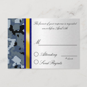 Digitale Camouflage-Antwortkarte RSVP Karte