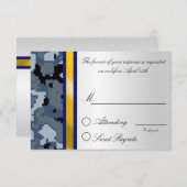 Digitale Camouflage-Antwortkarte RSVP Karte (Vorne/Hinten)