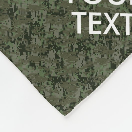 Digitale Camouflage Behalte Ruhe und Text Fleecedecke (Ecke)