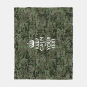 Digitale Camouflage Behalte Ruhe und Text Fleecedecke (Vorderseite)