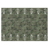 Digitale Camouflage Behalte Ruhe und Text Tischdecke (Vorderseite (Horizontal))