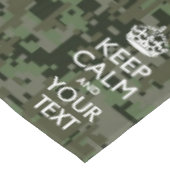 Digitale Camouflage Behalte Ruhe und Text Tischdecke (Schrägansicht)
