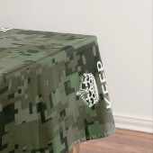 Digitale Camouflage Behalte Ruhe und Text Tischdecke (Beispiel)