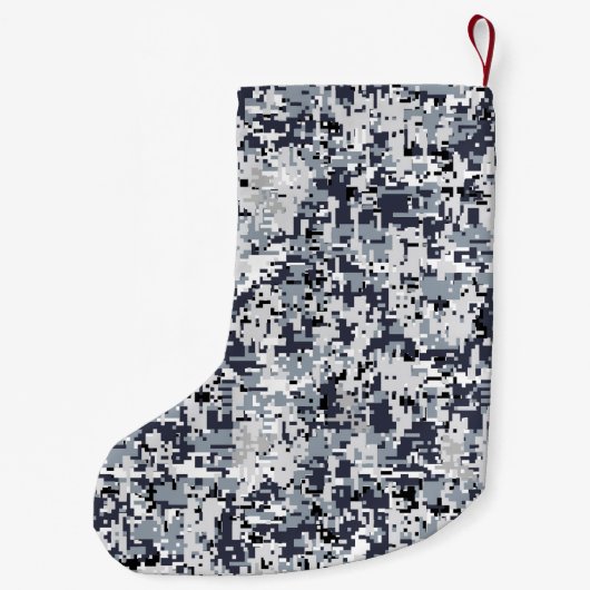 Digitale Camouflage-Dekoration im urbanen Stil Kleiner Weihnachtsstrumpf (Rückseite)