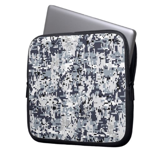 Digitale Camouflage-Dekoration im urbanen Stil Laptopschutzhülle (Vorderseite Links)