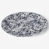 Digitale Camouflage-Dekoration im urbanen Stil Pappteller (Schrägansicht)