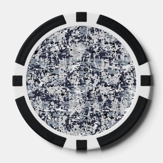 Digitale Camouflage-Dekoration im urbanen Stil Pokerchips (Vorderseite)
