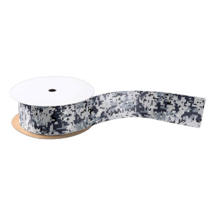 Digitale Camouflage-Dekoration im urbanen Stil Satinband