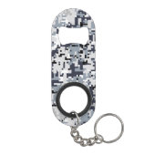 Digitale Camouflage-Dekoration im urbanen Stil Schlüsselbund Flaschenöffner (Rückseite)