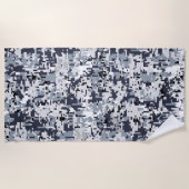 Digitale Camouflage-Dekoration im urbanen Stil Strandtuch (Vorderseite)