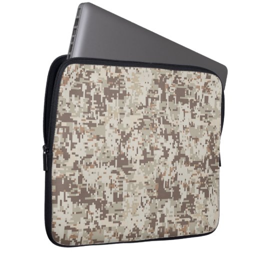 Digitale Camouflage-Dekoration im Wüstenstil Laptopschutzhülle (Vorne Rechts)