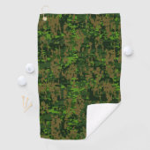 Digitale Camouflage Design im Holzstil Golfhandtuch (Insitu)