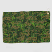Digitale Camouflage Design im Holzstil Golfhandtuch (Horizontal)