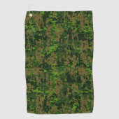 Digitale Camouflage Design im Holzstil Golfhandtuch (Vorderseite)