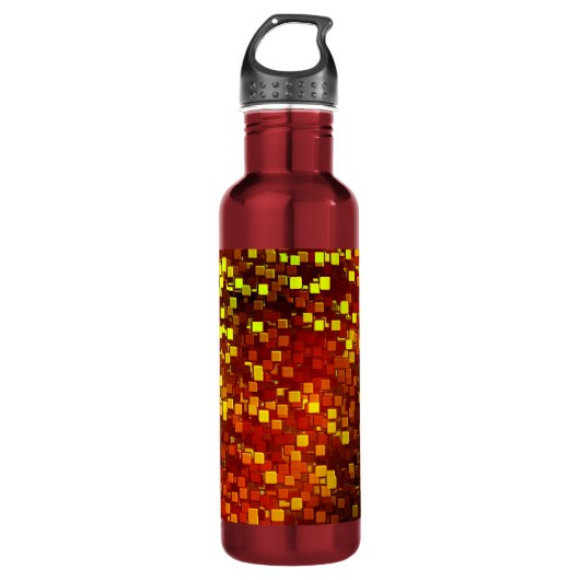 Digitale Camouflage für Herbstwaben Edelstahlflasche (Vorderseite)