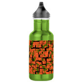 Digitale Camouflage Grün-Orangefarbenes Muster Trinkflasche (Rechts)