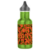 Digitale Camouflage Grün-Orangefarbenes Muster Trinkflasche (Links)