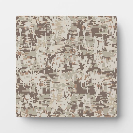 Digitale Camouflage im Wüstenstil Fotoplatte (Vorderseite)