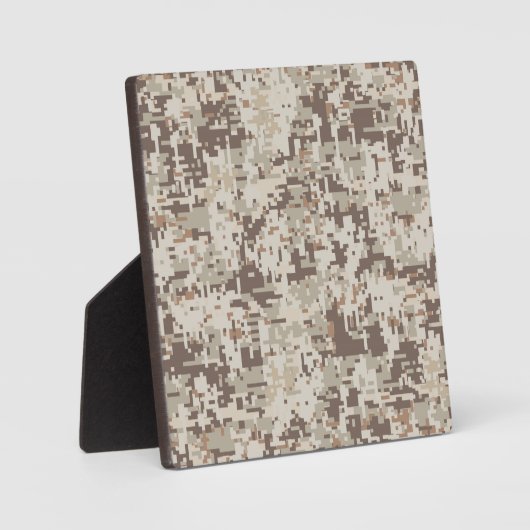 Digitale Camouflage im Wüstenstil Fotoplatte (Vorderseite)