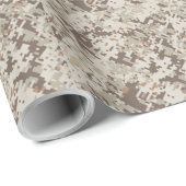 Digitale Camouflage im Wüstenstil Geschenkpapier (Rolleneckpunkt)