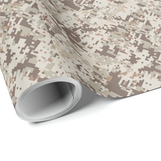 Digitale Camouflage im Wüstenstil Geschenkpapier (Rolleneckpunkt)