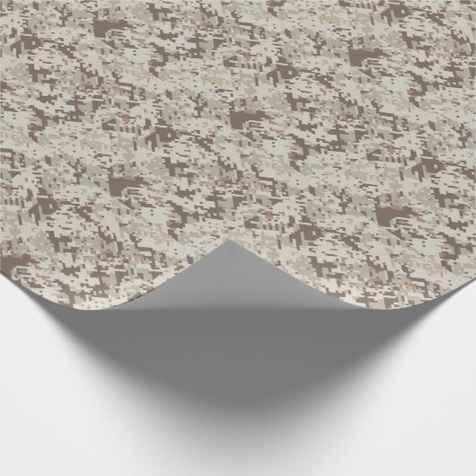 Digitale Camouflage im Wüstenstil Geschenkpapier (Ecke)