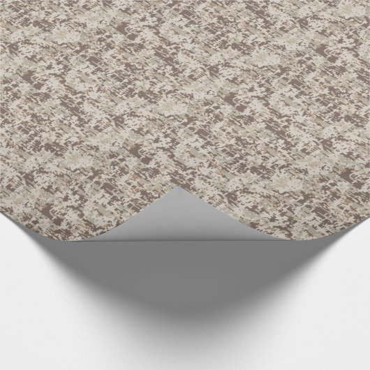 Digitale Camouflage im Wüstenstil Geschenkpapier (Ecke)