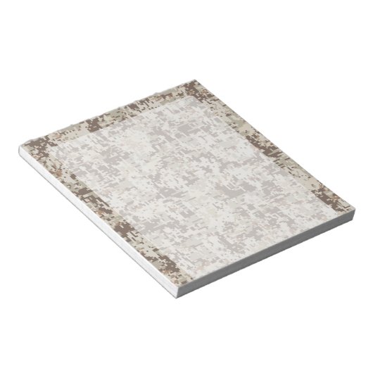 Digitale Camouflage im Wüstenstil Notizblock (angewinkelt)