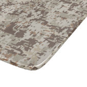 Digitale Camouflage im Wüstenstil Schneidebrett (Ecke)