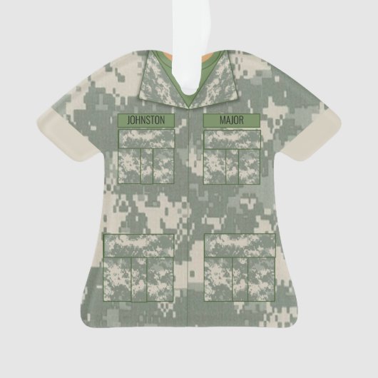 Digitale Camouflage Militärischer Personalisierter Ornament (Vorderseite)
