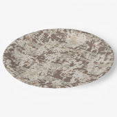 Digitale Camouflage Pixel Decke im Wüstenstil Pappteller (Schrägansicht)